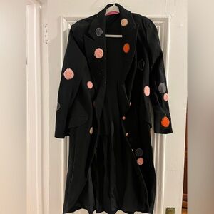 Emanuel Ungaro Black Coat with Pink Label